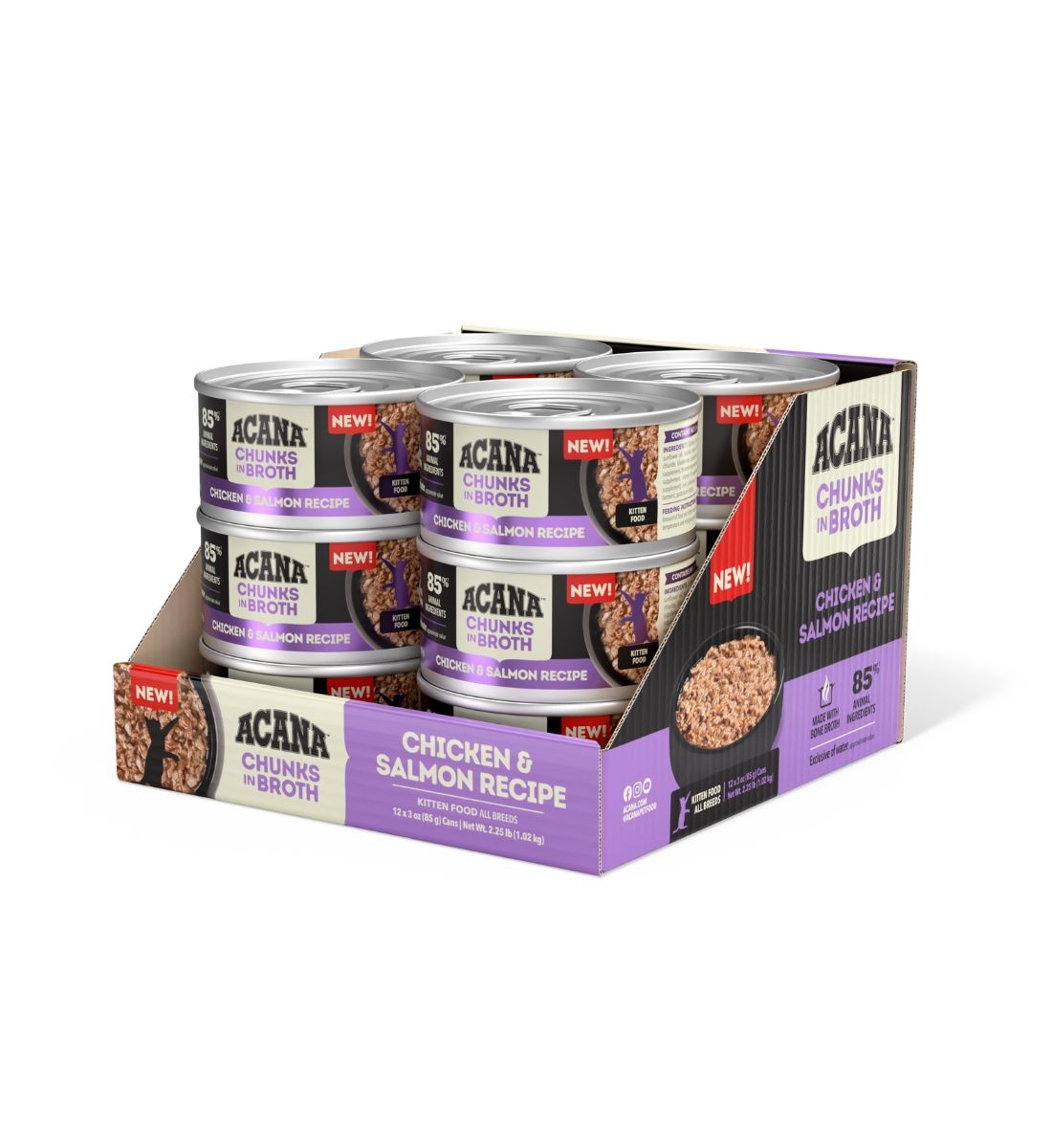 Acana Kitten Chicken & Salmon Recipe | 85g x 12